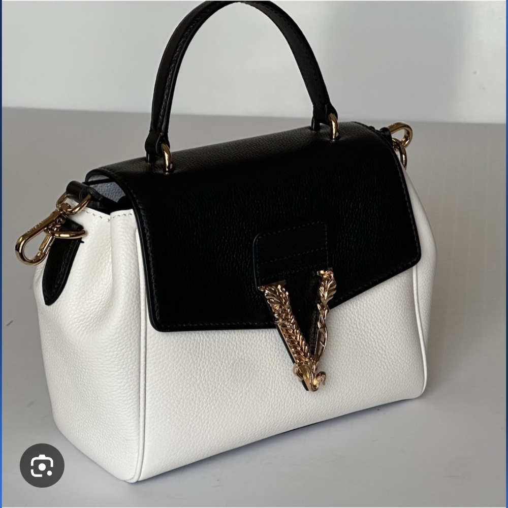 Versace Black and Cream Leather with adjustable strap